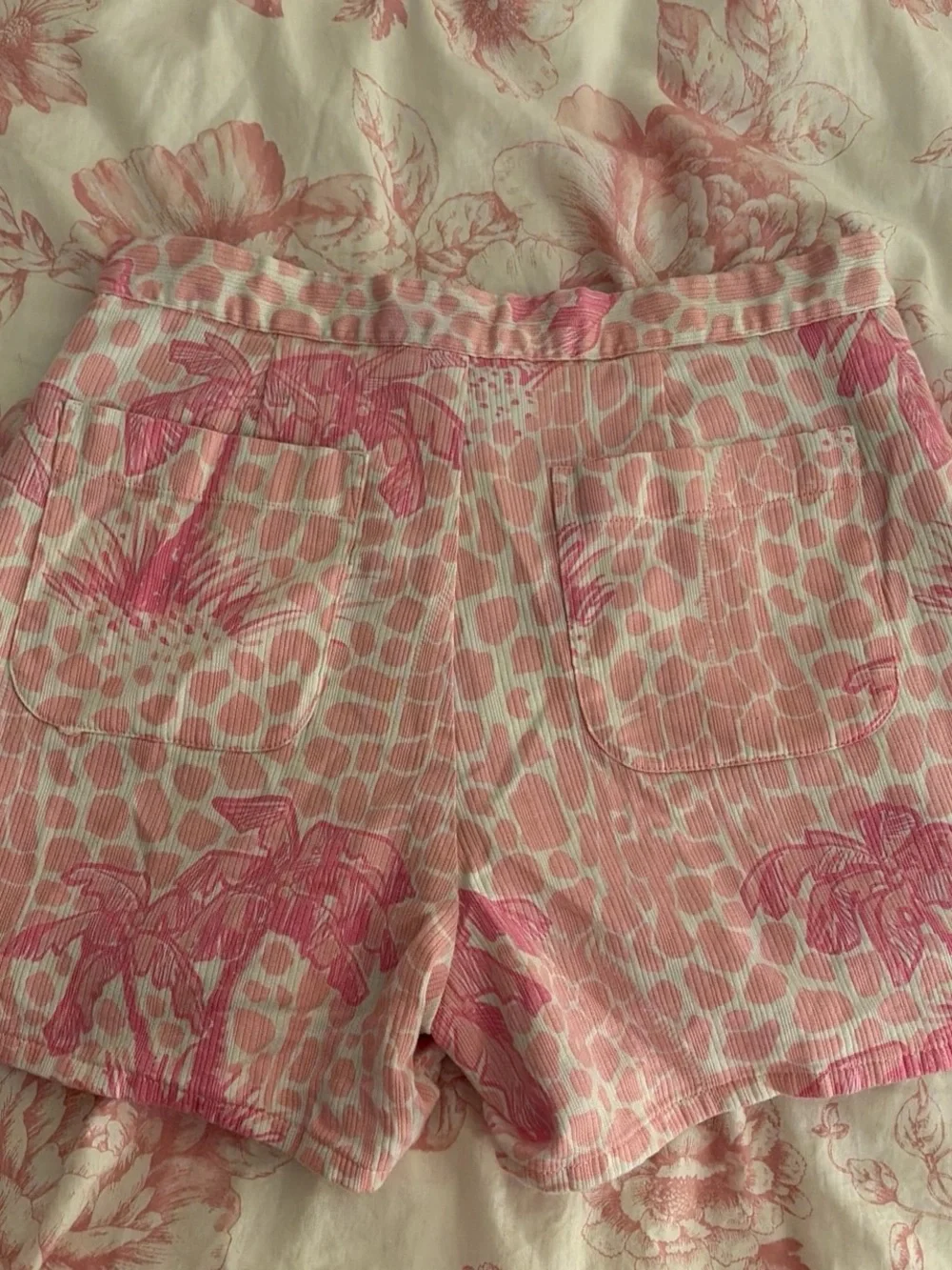 Lilly Pulitzer Pink Tropical Print Bermuda Shorts